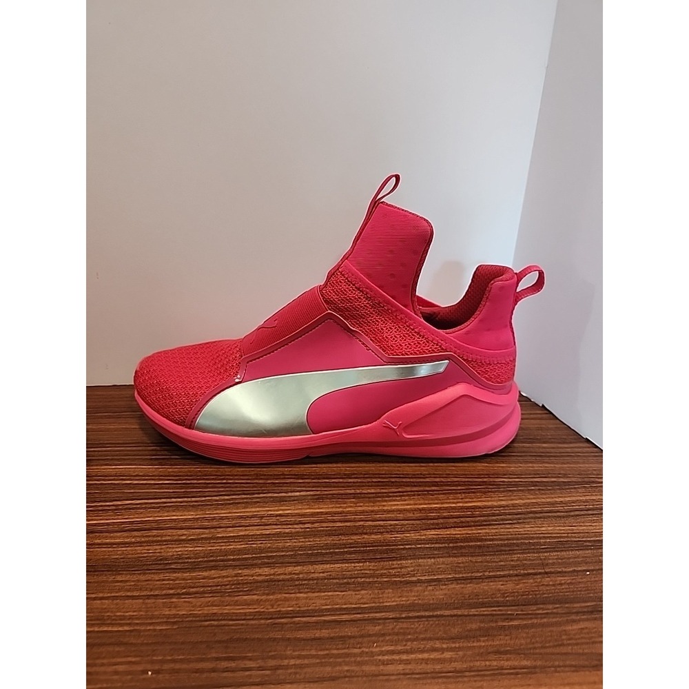 Womans Puma Fenty Running Fierce High Top Sneakers 9.5 Hot Pink Embossed - Picture 6 of 11